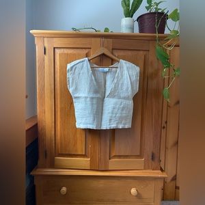 Linen Crop Top